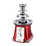 Salco Schokobrunnen | 3-stufiger Chocolate Fountain | Retro-Style | Edelstahl | Mit...