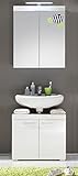 AYily Bad Möbel Set weiß Hochglanz Badezimmer Spiegelschrank Unterschrank 60 cm