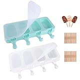 2 Stück Eiscreme Form-Cake Pop Ice Lolly Mould, BPA Frei Kuchen Eis am Stiel Backform,...