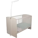 Tega Baby Himmelhalter mit Himmelbettstange für Babybett mit Klemmen, weiß...