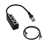 3 in 1 Für RJ45 Splitter 1 Stecker auf 3 Buchse Tragbarer Ethernet Netzwerkkabel Adapter...