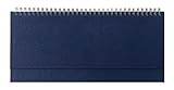 Tisch-Querkalender Balacron blau 2022 - Büro-Planer 29,7x13,5 cm - mit...