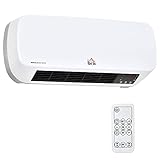 HOMCOM Wandheizgebläse 2000 W - PTC-Keramikheizung - 3 Leistungsstufen - inkl....