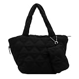 HAWILL Gesteppte Tasche Schmetterlings Stickerei Handtaschen Damen Umhängetasche Kleine...