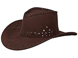 HC-Handel 910508 Cowboyhut Westernhut Western Wildlederoptik schwarz, braun oder...