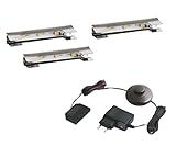 LED 3-er Set warmweiß Glaskantenbeleuchtung Glasbodenbeleuchtung (CLIPS4240-3)...