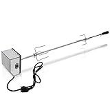 Einfeben Grillspieß Set 107cm, Hochwertiger Elektrischer Drehspieß mit 2X Fleischnadeln...
