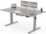 Devoko Höhenverstellbarer Schreibtisch 160x80cm mit Typ-C Ladeanschluss, Schreibtisch...