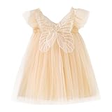 QJDFLL Kleinkind Mädchen Fliegenärmel Schmetterling Mit Flügel Tüll Urlaub Party...