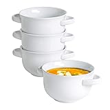 UNICASA Suppenschalen 4er Set, Suppenschale mit Henkel für 4 Personen,...