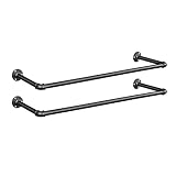 SONGMICS Kleiderständer für die Wand, Kleiderstange im Industrie-Design, 2er...