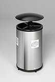 PROREGAL Robuste Wertstoffsammelstation mit Dach | 30 Liter je Behälter, HxBxT...