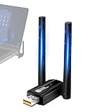 RUIZHI USB WiFi 6 WLAN Stick für PC, AX900Mbps Bluetooth USB WLAN Stick mit 5DBI Antenne,...