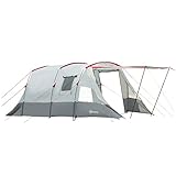 Outsunny Tunnelzelt für 8 Personen, Campingzelt mit Schlafkabine, Wohnzimmer,...