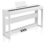 LEADZM 88 Tasten Digital Piano, Voll Gewichtete Tastatur, E-Piano mit MIDI-USB, Audio...