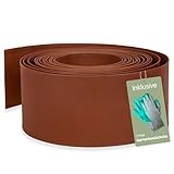 UNUS Rasenkante aus Metall 10 m, Beeteinfassung mit Rostoptik, 14 cm hoch, zur Eingrenzung...