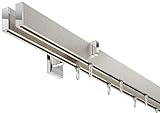 DécoProfi Gardinenstange Innenlauf Set Short 2-läufig 200 cm - Aluminium...