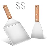 Herogo Grillspachtel Set, 2 Stück Edelstahl Plancha Spachtels und Groß...