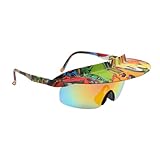 FmtwPhn Radbrille - Visier Sonnenbrillen Für Laufen - Verspiegelte Linsen Moderne...