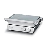 CASO SteakChef - Doppel-Kontaktgrill mit Antihaftbeschichtung, Temperatur 100-220°C,...