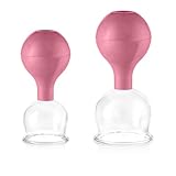 Pulox Schröpfgläser Set aus Echtglas mit Saugball - 2x Medizinisches Schröpfglas in...