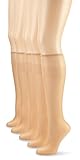 Nur Die 5er Pack Knie Seidenfein 15 DEN transparente Nylon Fein-Kniestrümpfe seidig...
