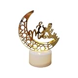 Eid Mubarak Flammenlose LED Kerzen Lichter Ramadan Mubarak Kerze Stern Mond Batterie...