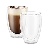 Bodum PAVINA Doppelwandige Gläser 2 Stück – 350ml Latte Tassen –...