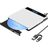 SOMDARHK Externes Blu Ray Laufwerk Extern USB 3.0, Type-C Bluray Externer CD DVD...