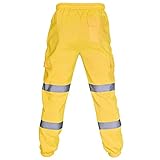 Eauptffy Herren Chino Hose Lässige Overalls Pouch Road Arbeit Sichtbarkeit lässige High...