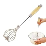 Handmixer-Schneebesen, Eierschläger-Schneebesen,Halbautomatischer Schneebesen aus Metall...