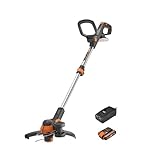 WORX 18V Akku Rasentrimmer, 2-in-1 Rasentrimmer mit 90° drehbarer Trimmerkopf, 30cm...