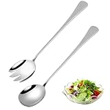 worahroe 28 cm Salatbesteckset Edelstahl, 2 Stück Groß Servierlöffel...