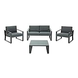 NATERIAL - Gartenmöbel Set LYRA - Lounge Set - 4 Personen - 1 Outdoor-Sofa - 2...
