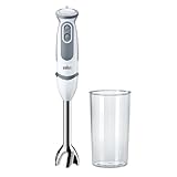 Braun Stabmixer MQ 5200WH - MultiQuick 5 Vario Pürierstab mit Edelstahl Mixfuß, 1000...