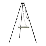 Massives 180 cm Stahl Dreibein 'Benny' + EDELSTAHL Grill Ø 70 cm mit Seil nur...