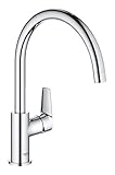 GROHE BauEdge – Einhebel-Küchenmischbatterie (Einlochmontage, hoher Auslauf,...