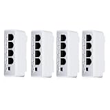 Qussedser 4 Stück 4 Ports 1 Bis 3 Port PoE Extender Passiv Kaskadierbar IEEE802.3Af 100...