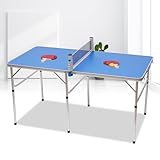 Tischtennisplatte mit Netz, Klappbar Mini Inside Tischtennistisch Tischtennis Platte mit...