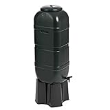 Strata Regentonnen-Set, 4-teiliger Standfuß und Regensammler, 100 L, Schwarz, 36 x 32 x...