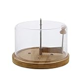 Kesper | Käsehobel mit Haube, Material: Bambus, Kunststoff, Maße: ø 22 cm x 14 cm,...