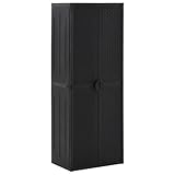 KOIECETA Gartenschrank Kunststoffschrank Haushaltsschrank Spindschrank Schrank Spind...