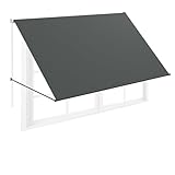 FIVMEN Fallarmmarkise Markise Einziehbar mit Kordel und Aluminium Stützstange...