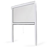 Moskitonetz, aufrollbar, PVC-Fenster (L80 cm x H130 cm)