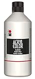 Marabu 12010075070 - Acryl Color weiß 500 ml, cremige Acrylfarbe auf Wasserbasis, schnell...