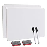 CRESZZLE 2er-Pack Kleines Whiteboard,whiteboard set - 8,2x11,8 Zoll Doppelseitige Mini...