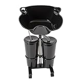 HUOMMGS Friseur Waschbecken Mobiles Doppelte Eimer Waschbecken 1,05-1,4 m...