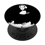 DJ Mona Lisa mit DJ-Kopfhörer hinter einem DJ-Tisch PopSockets mit austauschbarem PopGrip