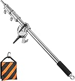 Edelstahl-Verlängerungsarm für Lichtstativ und C-Stativ, 3,6 Fuß bis 8,2 Fuß...
