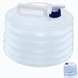 Faltbarer Wasserkanister 5L/10L/15L, Camping Faltbarer Wasserbehälter mit Wasserhahn,...
